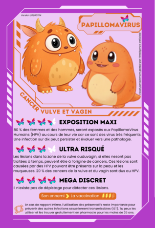 Carte cancer vulve et vagin face Carte cancer vulve et vagin face