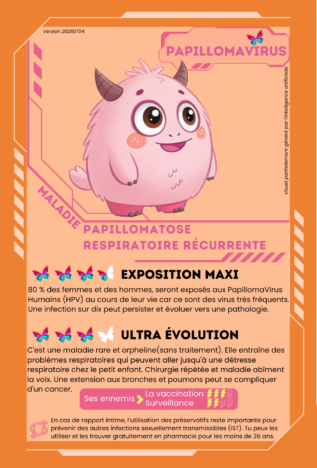 Carte papillomatose respiratoire récurrente face Carte papillomatose respiratoire récurrente face
