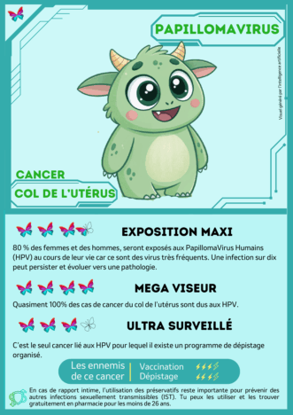 5 Carte cancer col de l'utérus face